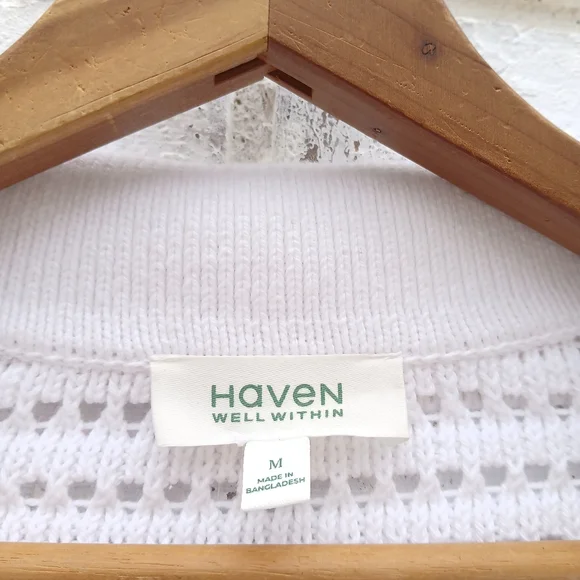 Haven Well Within Organic Cotton Open Stitch Polo Sweater - Picture 5 of 8